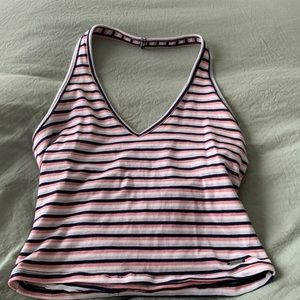 striped halter tank